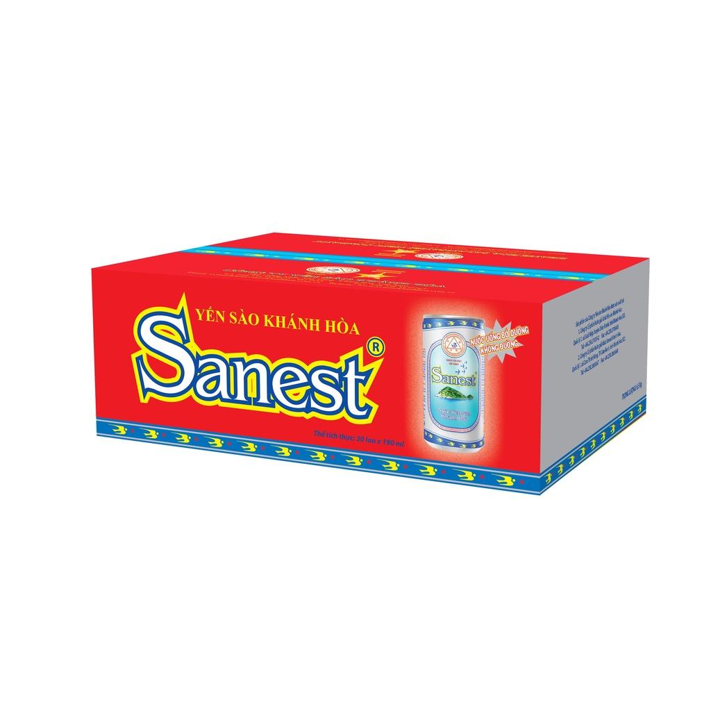 Nước giải khát Yến sào Khánh Hòa Sanest thùng 30 lon
