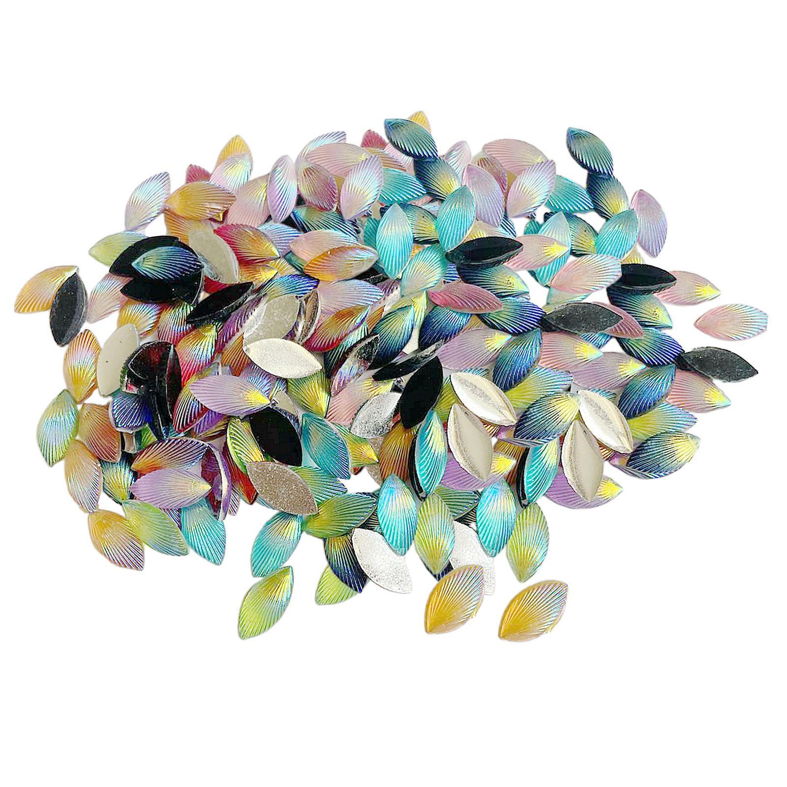 200 Pcs Mixed Colors Rhinestone Stained Glass for Art Flowerpots Decoration