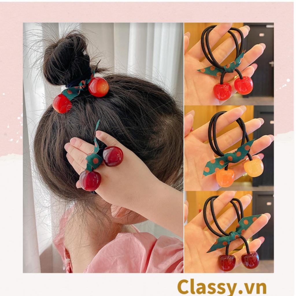 Dây cột tóc Classy trái cherry và trái dâu bền chắc giá rẻ, nữ tính PK630