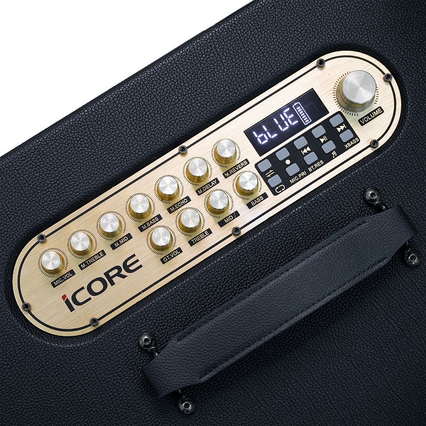 Bộ Loa Karaoke xách tay iCore S9 kèm 02 micro - Hàng Chính Hãng