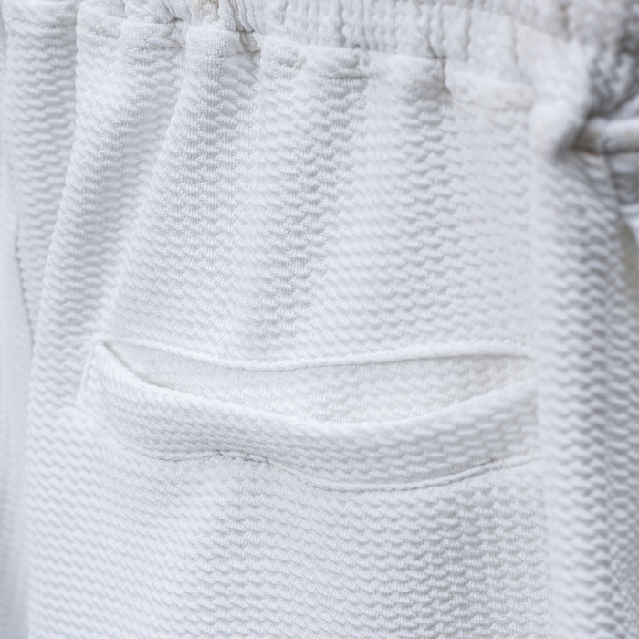 Quần Short nam nữ Basic White - vải WAFFLE cao cấp, bề mặt tổ ong thấm hút tốt, cách nhiệt, không nhăn
