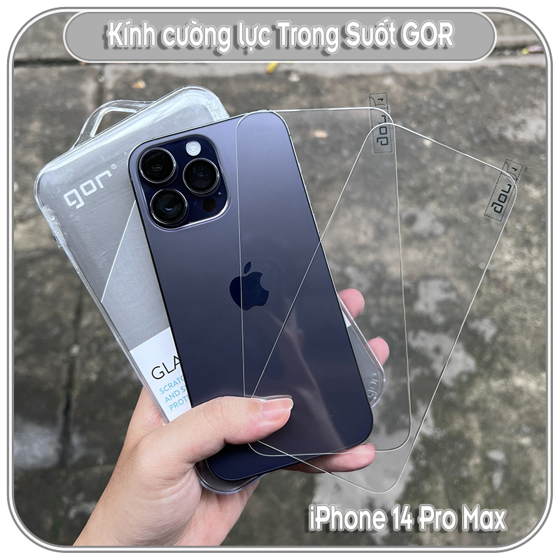 Bộ 2 miếng kính cường lực Gor cho các dòng máy iPhone 14 Pro Max / 14 Plus / 14 Pro / 14 / 13 Pro Max / 13 Pro / 13 / 12 Pro Max / 12 Pro / 12 / 12 Mini / 11 Pro Max / 11 Pro / 11 / Xs Max / X - Xs / XR / 7 Plus - 8 Plus - Hàng Nhập Khẩu