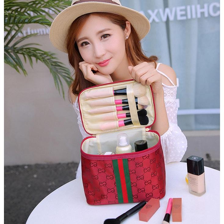 Túi Đựng Mỹ Phẩm, Đồ Trang Điểm, Đồ Make Up Cá Nhân Dạng Sọc Sang Chảnh