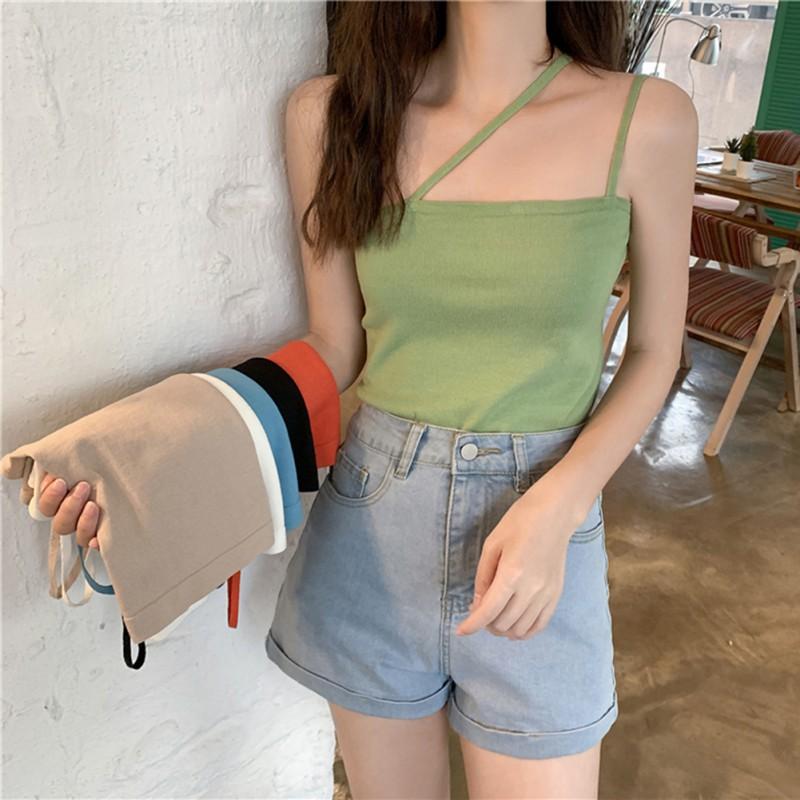 Áo Hai Dây Dệt Kim Thời Trang Cho Nữ