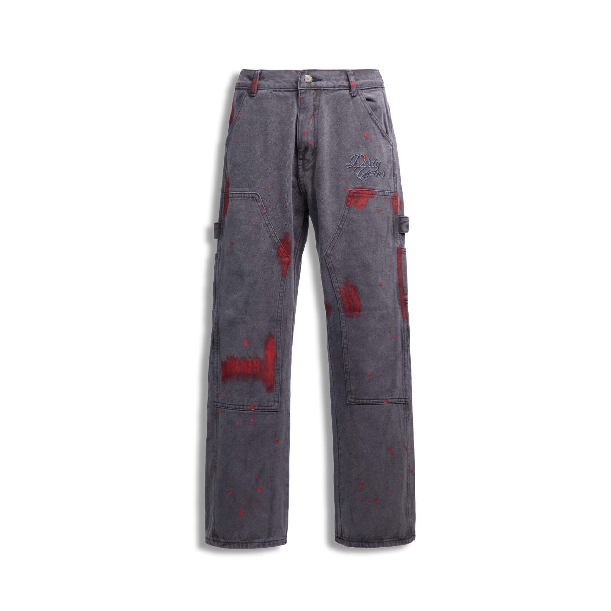Quần DirtyCoins Splatter Double Knee Pants - Grey