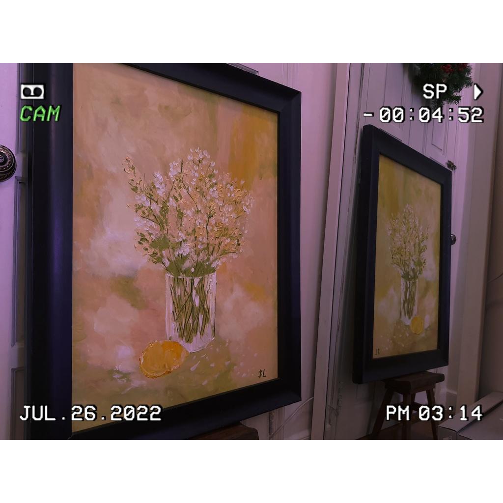 Tranh vẽ tay Hoa nắng đẹp-Trang trí nghệ thuật-Qùa tặng đặc biệt-Tranh vintage-Tranh Nhà Liên