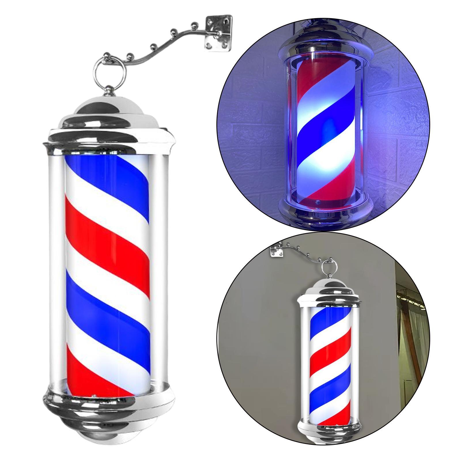 Rotating Pole LED Light Save Energy Rainproof Outdoor Barber Shop Sign Open