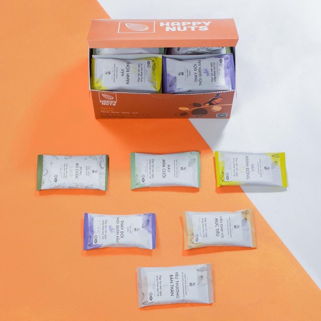 Hạt ăn hàng ngày Happy Nuts - Gói nhỏ 30g - Combo 7 gói/28 gói