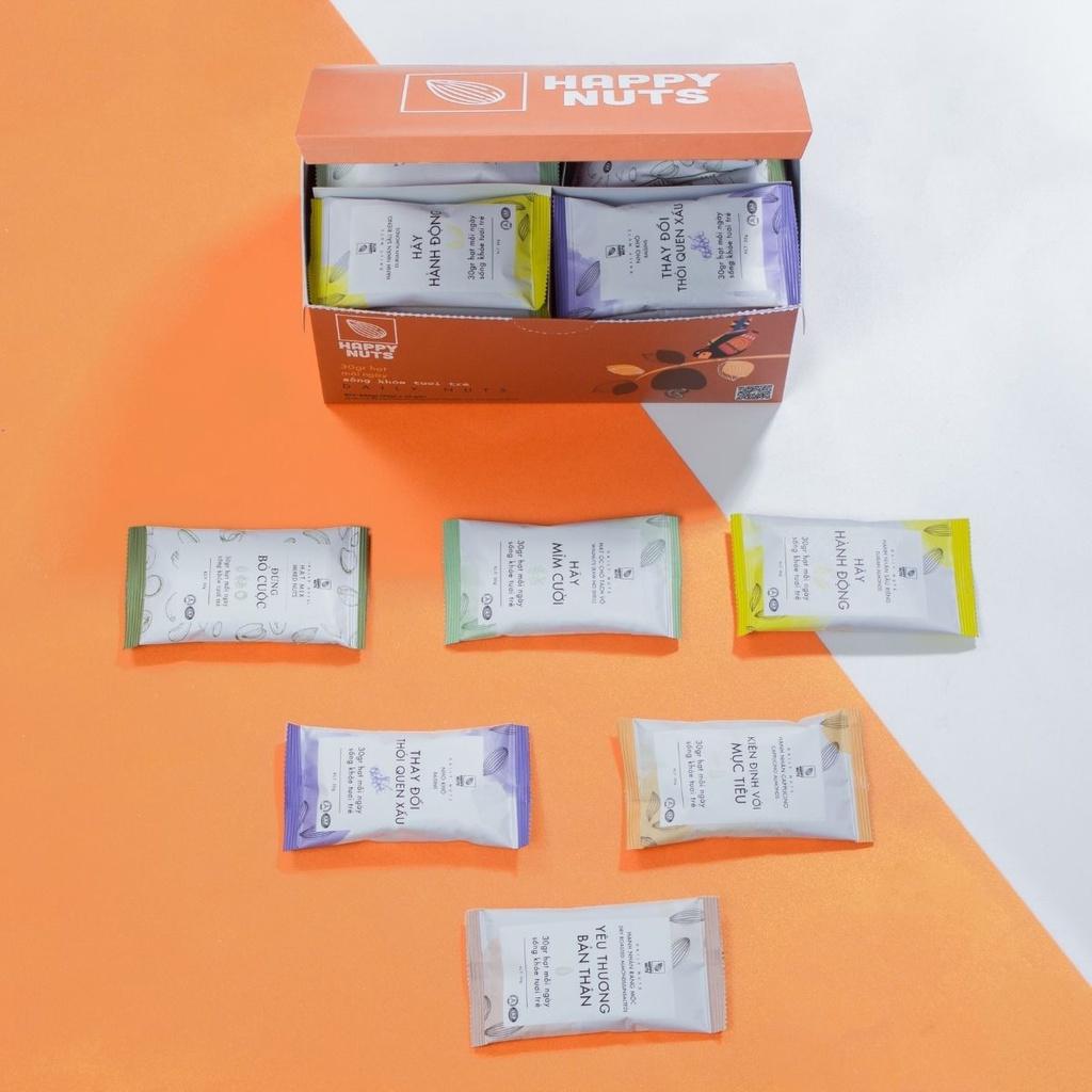 Hạt ăn hàng ngày Happy Nuts - Gói nhỏ 30g - Combo 7 gói/28 gói