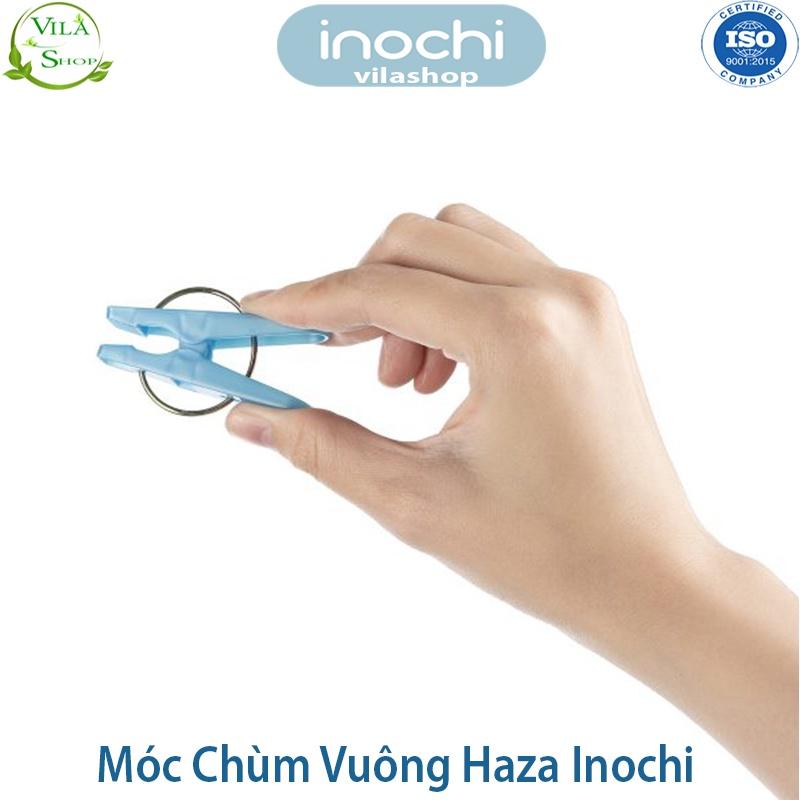 Móc Chùm Phơi Quần Áo, Móc Chùm Vuông Hazza, Móc Quần Áo Trẻ Em Nhựa Cao Cấp Inochi