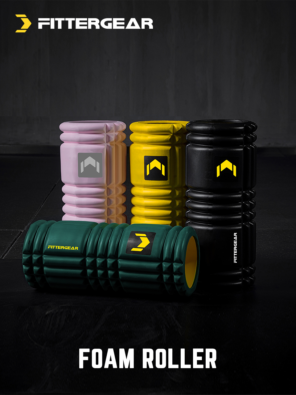 Foam Roller, Ống Lăn Massage Giãn Cơ EVA Cao Cấp FITTERGEAR VNSPORT – FG001. Trục Lăn Giãn Cơ Chuyên Nghiệp Cao Cấp Chính Hãng