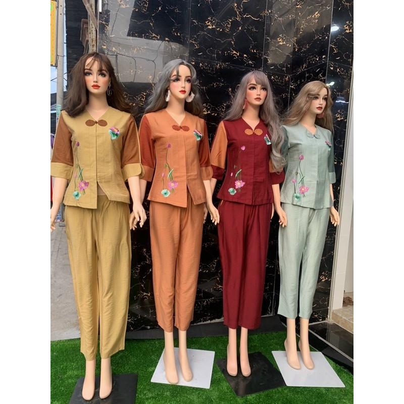 Đồ Lam Đi Chùa - Mẫu Tay Phối Tơ