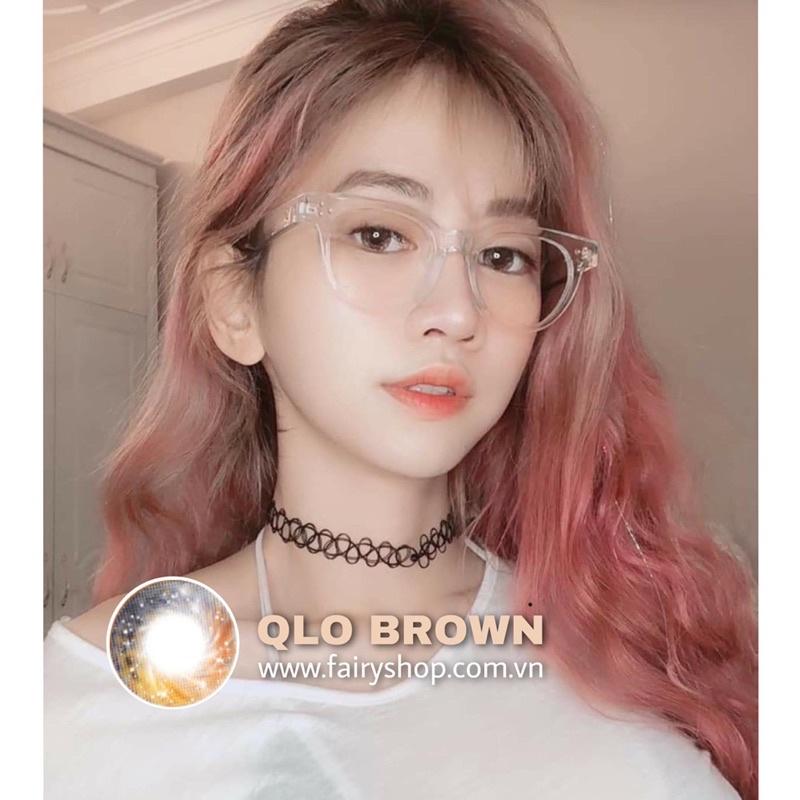 Kính Áp Tròng Qlo7 Brown 14.0mm - Kính Áp Tròng FAIRY SHOP CONTACT LENS