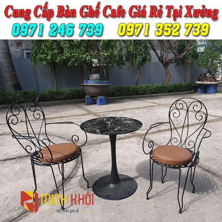 Bộ bàn ghế sắt cafe mỹ nghệ ngoài trời