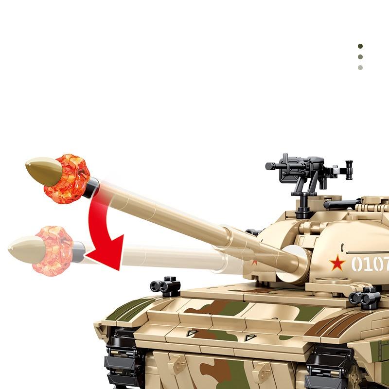 Đồ chơi Lắp ráp Xe Tăng chiến đấu 88A, Sembo Block 203127 Main Battle Tank, Xếp hình thông minh, Mô hình Xe Tăng