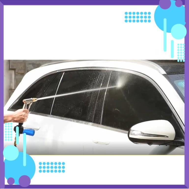 ️ Bộ dây vòi xịt nước rửa xe, tưới cây , tăng áp 3 lần, loại 3m, 5m 206587 cút sập,nối nhựa vàng+ mở chai