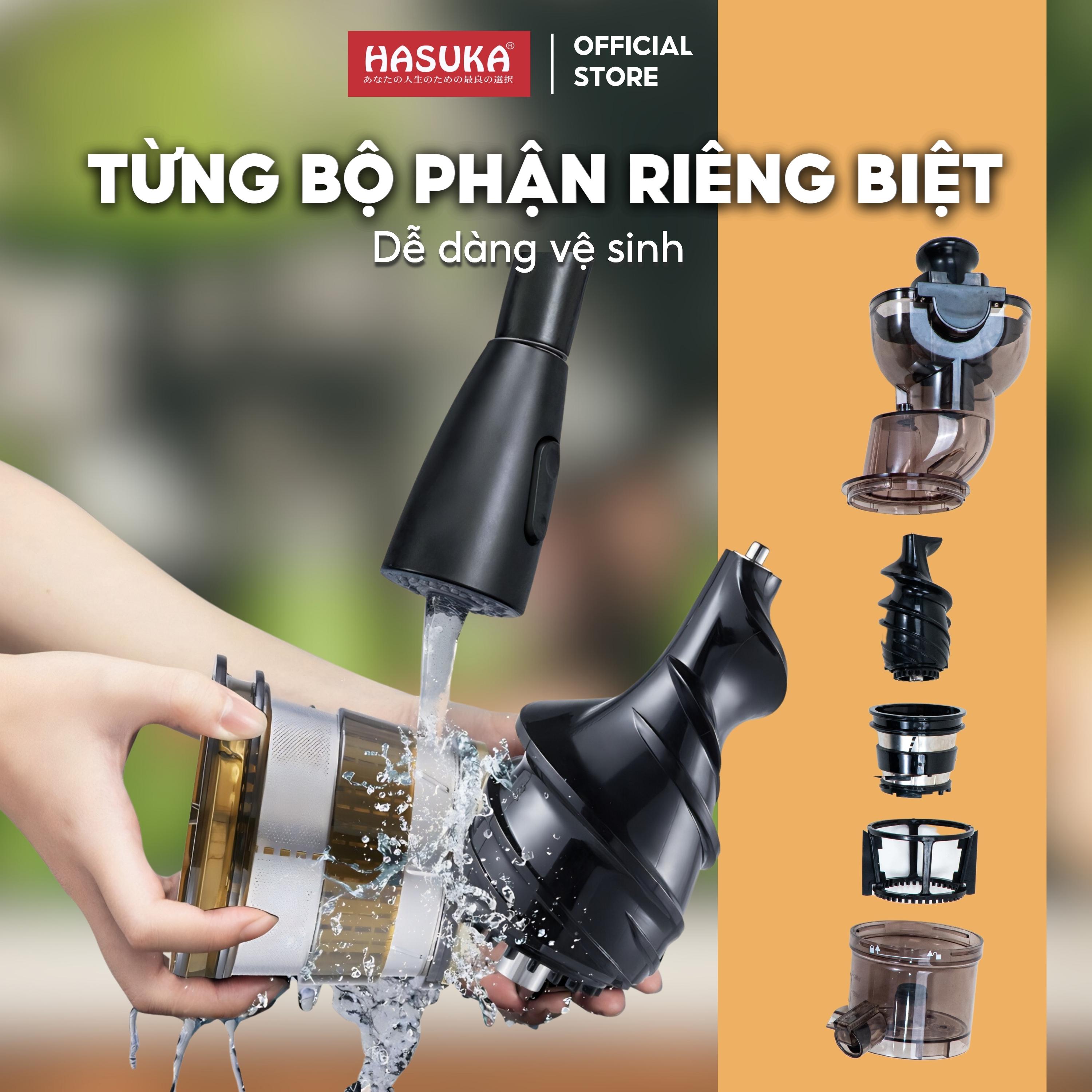 Máy ép chậm HASUKA HSK-736 công suất 250W, ép được nguyên củ quả, kèm thêm tính năng làm kem tươi hoa quả -HÀNG CHÍNH HÃNG