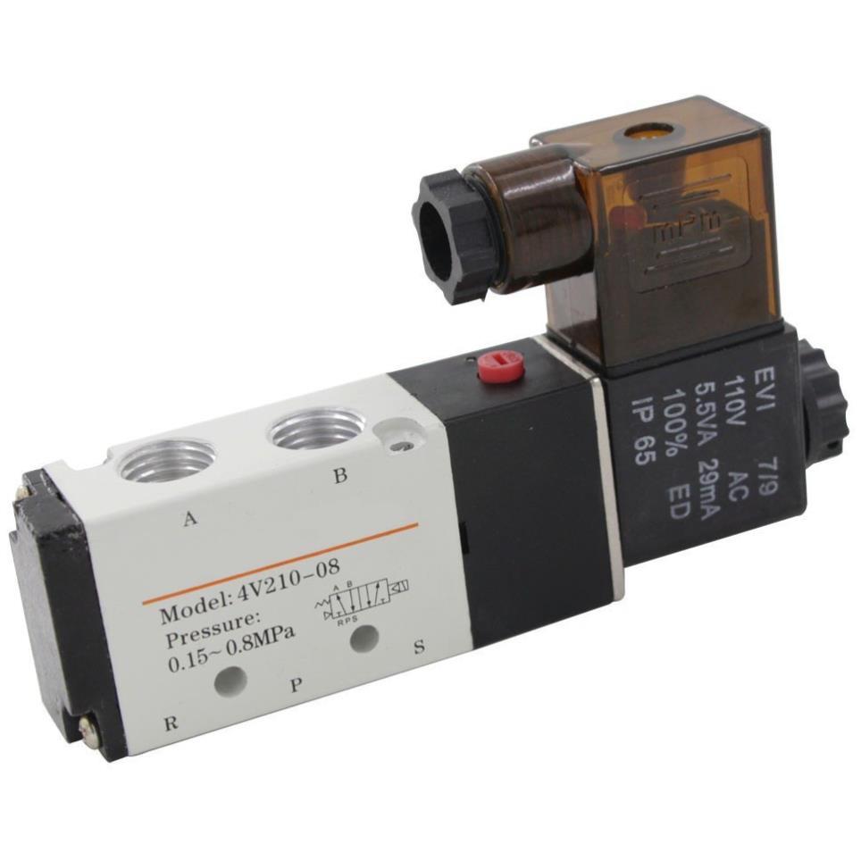 Van điện từ , Van khí nén Van Điện Từ Khí Nén 4V210-08  24V,110V,220V