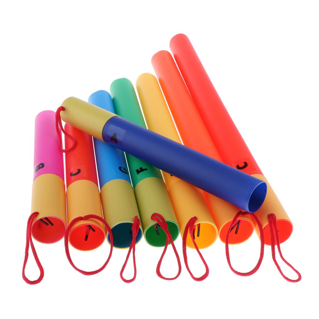 Diatonic Scale Set Of 8 Tuned Percussion Tubes For Orff Music Teaching Toy