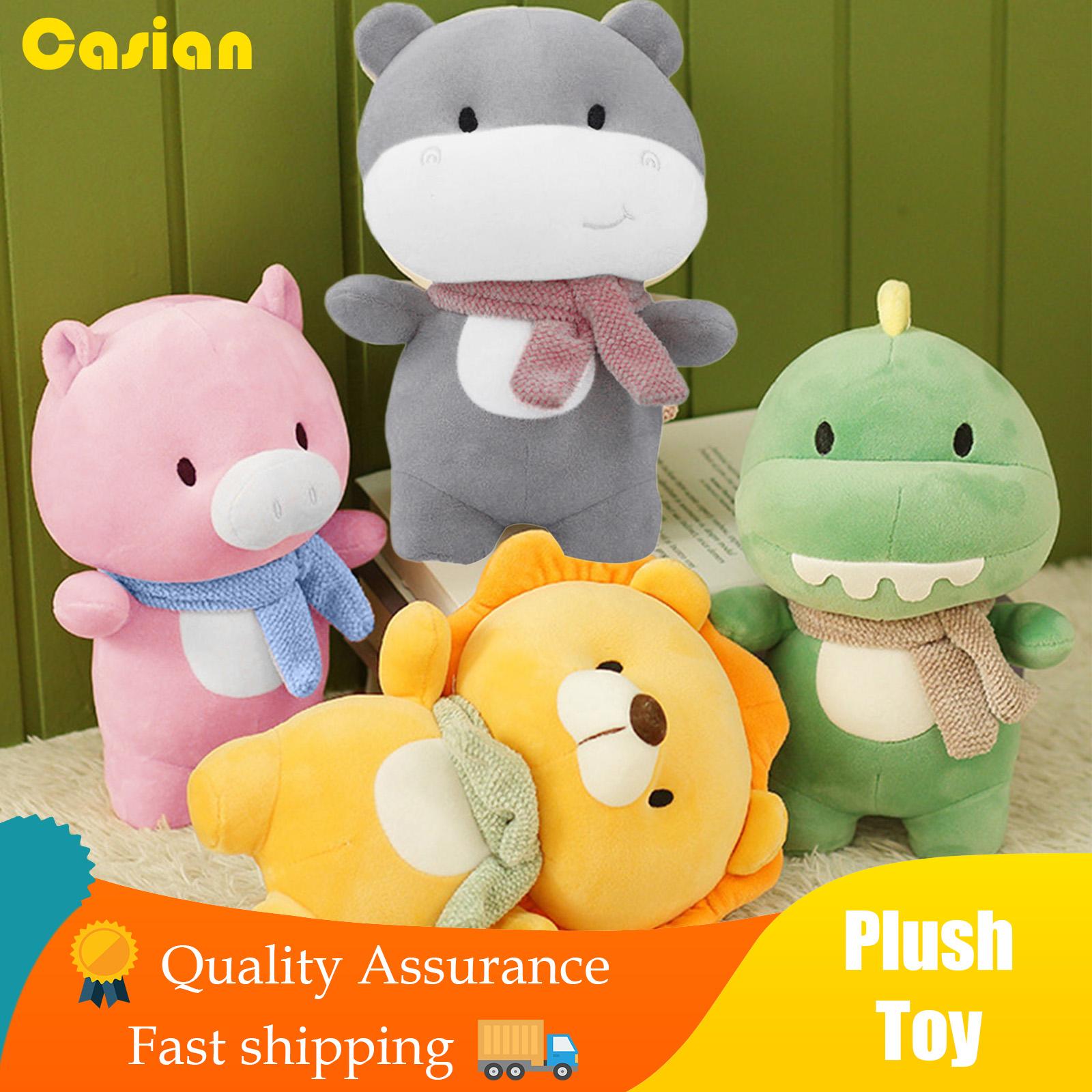 23Cm Đáng Yêu Trang Trí Phòng Thú Nhồi Bông Hình Sư Tử Hà Mã Lợn Khủng Long Gối Kawaii Búp Bê Sang Trọng Đồ Chơi Cho Trẻ Sinh Nhật tặng Quà Giáng