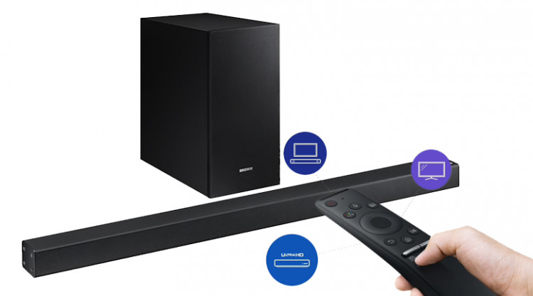 Loa thanh soundbar Samsung 2.1 HW-R450 200W - One Remote
