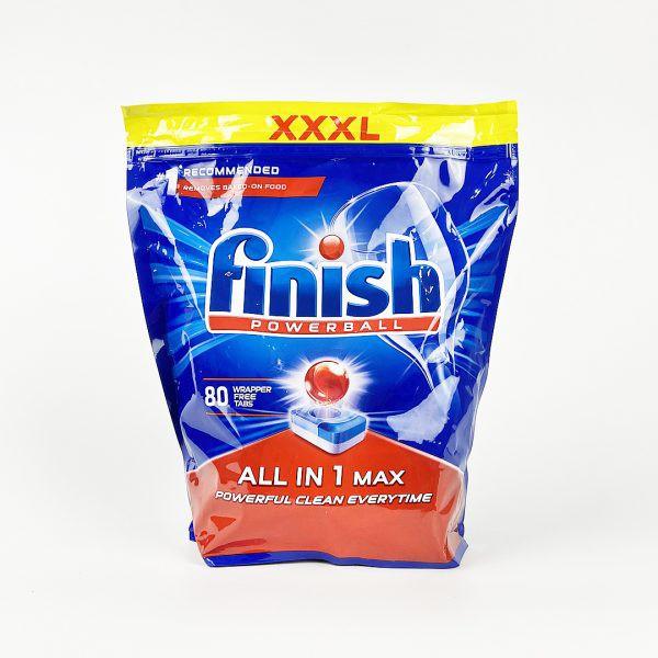 Viên rửa chén cao cấp FINISH All in 1 max hương chanh, táo - Dùng cho máy rửa chén - Nhập khẩu tại Đức