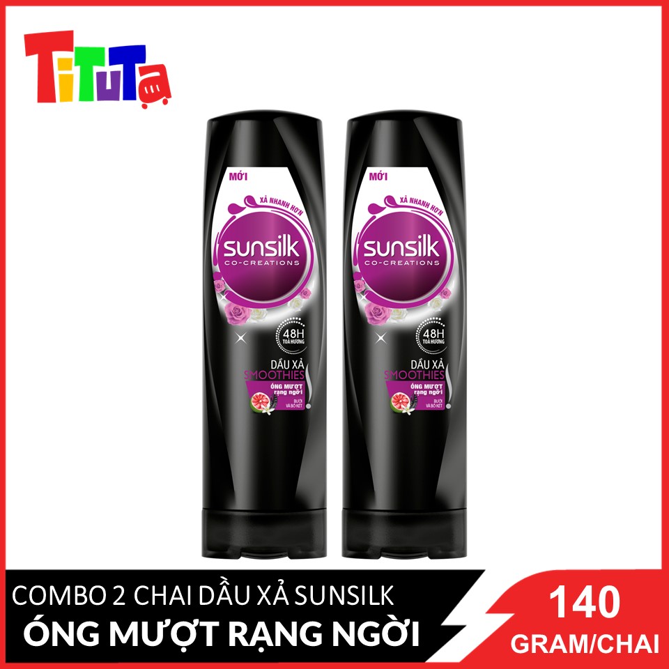 Combo 2 Dầu xả Sunsilk Óng mượt rạng ngời (Đen) 140g