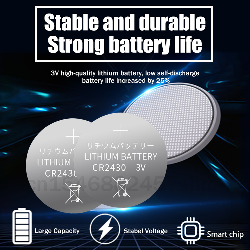 5-20 Chiếc Đồng Xu Tế Bào CR2430 CR 2430 Pin Lithium 3V Cho Đồng Hồ Xe Ô Tô Điều Khiển Từ Xa Cân Đồng Hồ Bo Mạch Chủ DL2430 BL2430 Nút Màu Sắc: 20 Chiếc