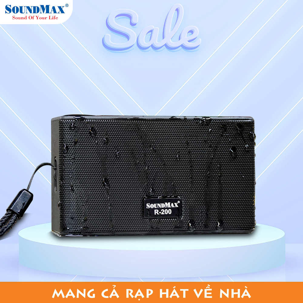 Loa di động chống nước SoundMax R-200/1.0 | Loa Bluetooth SoundMax R200 - Hàng chính hãng