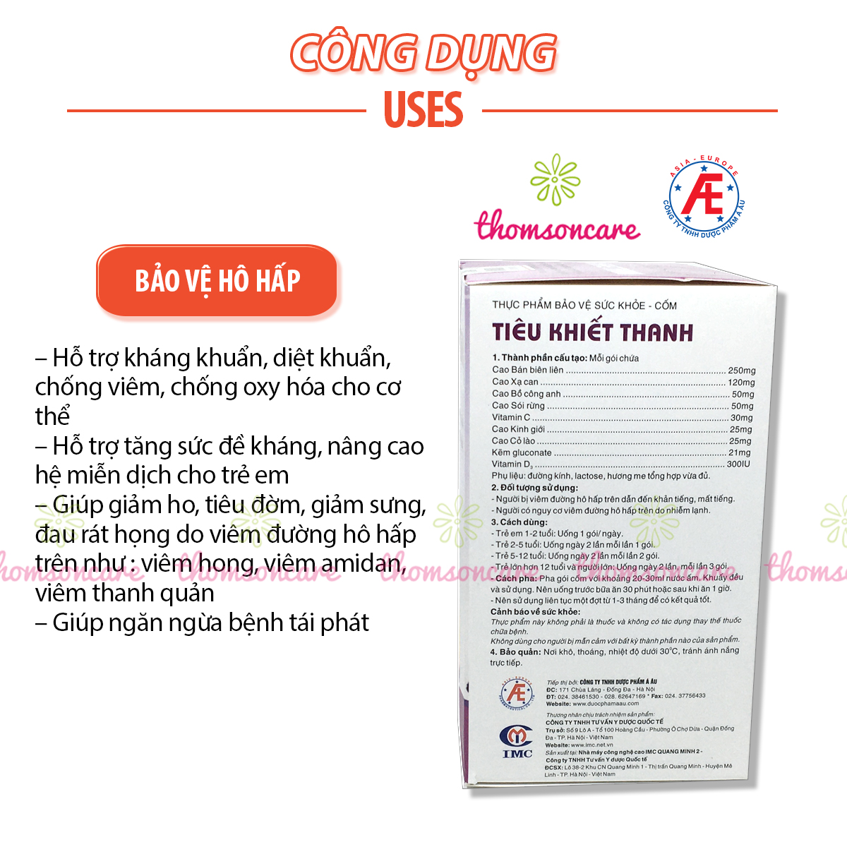 Cốm Tiêu khiết thanh - Tăng cường sức đề kháng, hỗ trợ giảm ho cho trẻ từ thảo dược và vitamin C