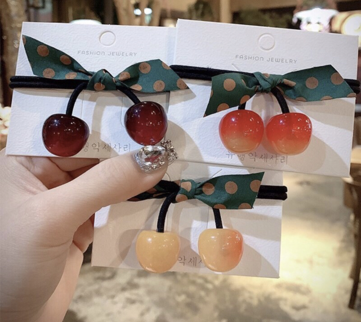 Combo 5 dây cột tóc cherry