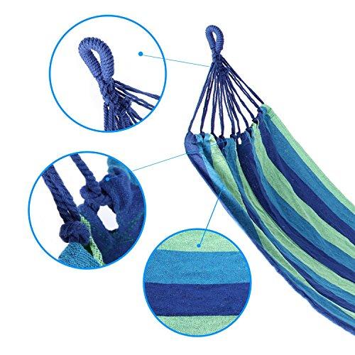 Võng Dù Kẻ Sọc Du Lịch 2 Lớp Dày Dặn, Chịu Lực Cao Size 180cm x 80cm - GDHN Loại Tốt