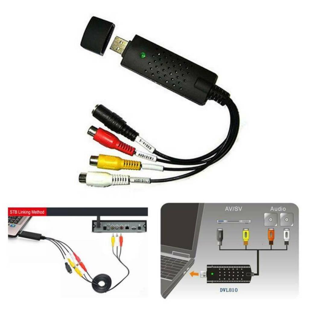 USB 2.0 VHS to DVD Converter Video Audio Card Rca Cable