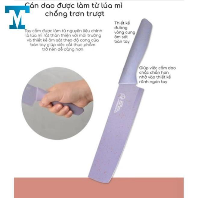 Bộ dao cắt nhà bếp Kitchen 6 món, nhiều màu sắc bắt mắt, thiết kế hiện đại