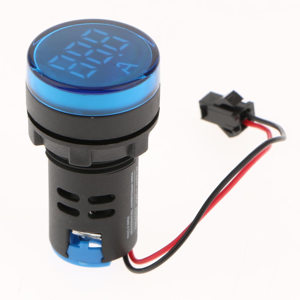 0-100A LED Digital Display Ammeter Current Meter Tester Ampere Meter Blue