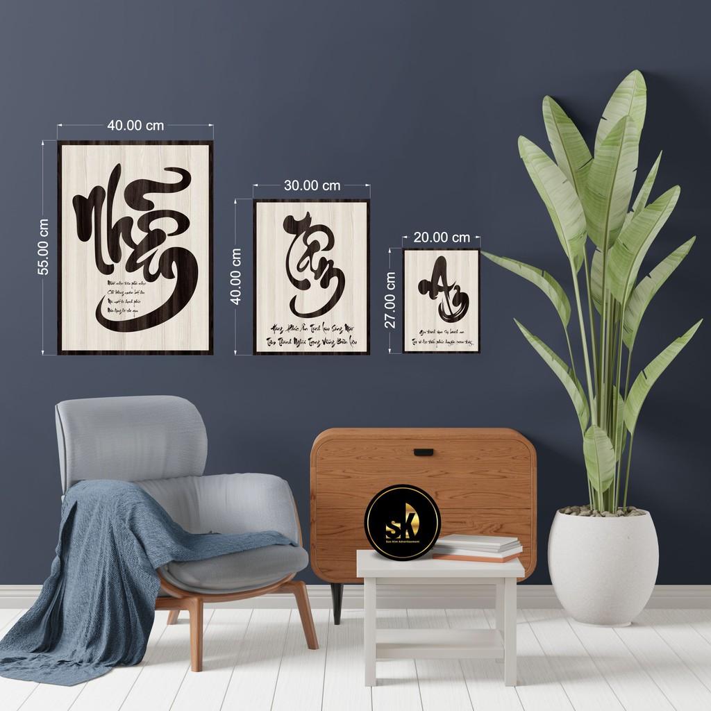 Tranh gỗ DECOR - SLOGAN tạo động lực, Truyền cảm hứng - Không phàn nàn không giải thích
