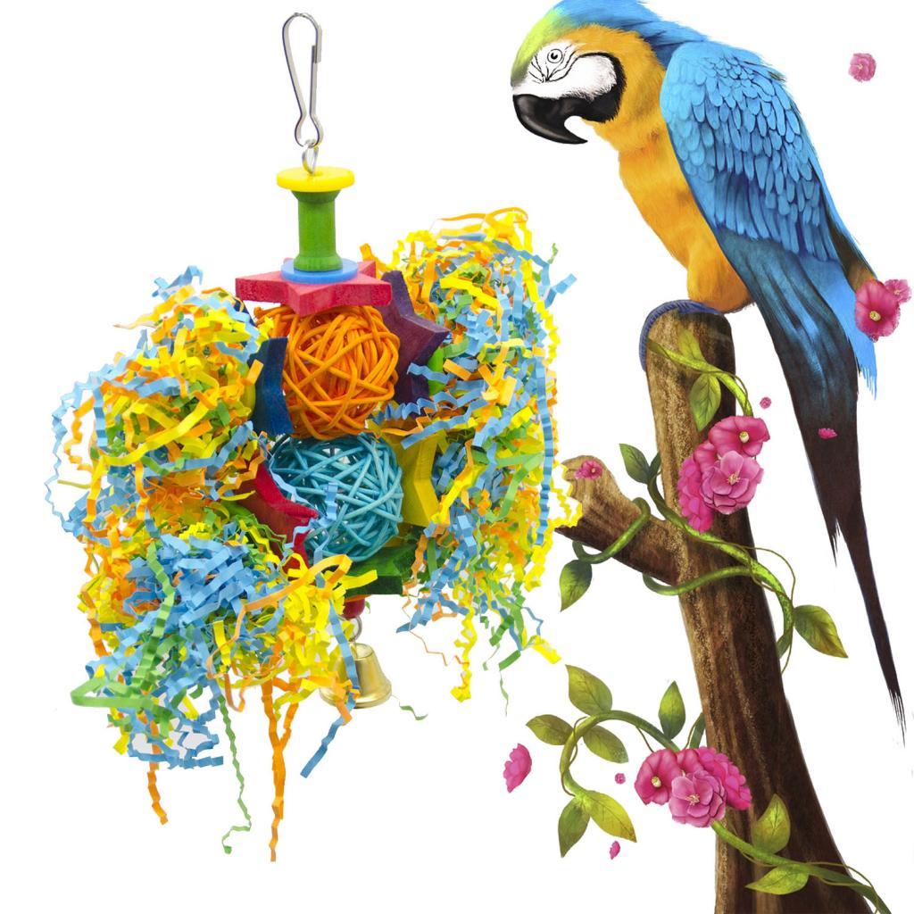 Bird Chewing Toys Foraging Hanging Toy For Small Medium Large Birds Parrot S