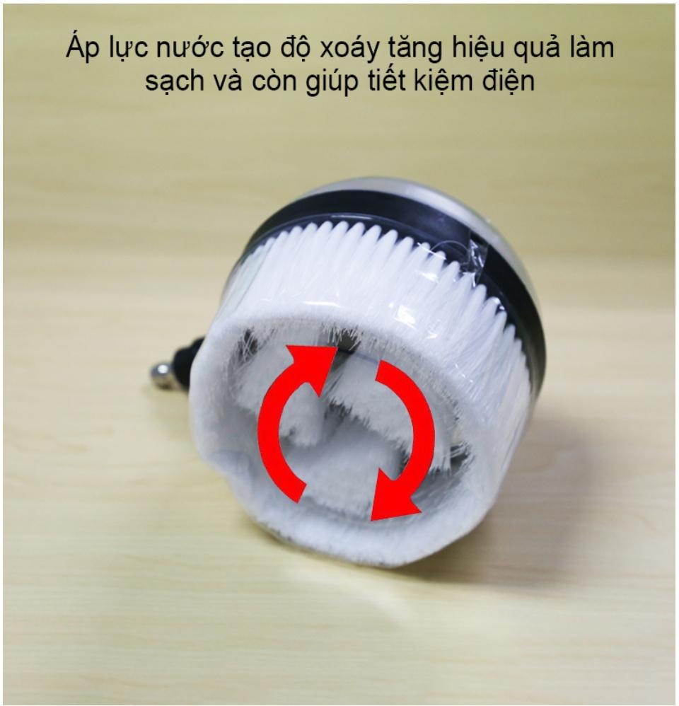 Chổi rửa xe ô tô tự xoay 360 độ, bàn chải rửa xe hơi xoay tự động, choi rua xe thông minh C0004-33