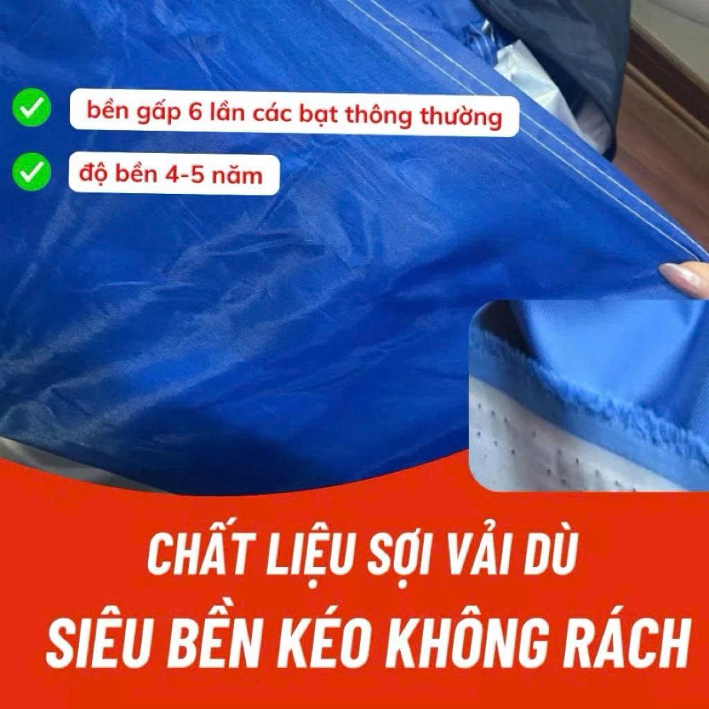 Bạt phủ ô tô chống nắng mưa vải dù, bạt trùm xe hơi nano bền đẹp phù hợp cho các dòng xe bạt xanh