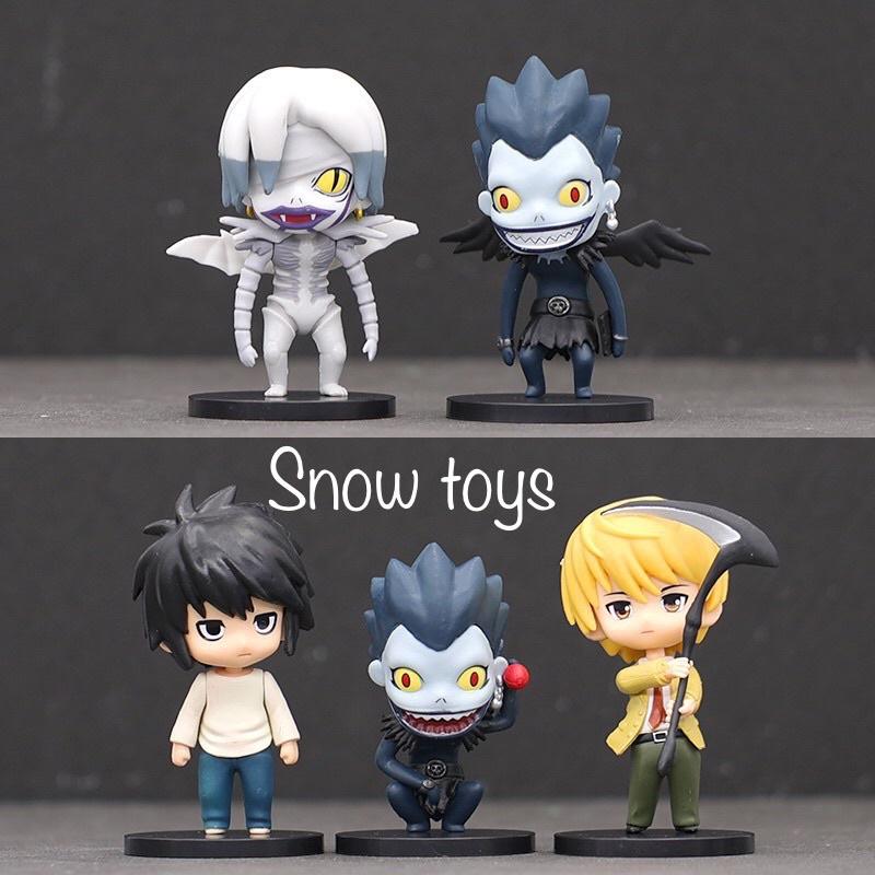Mô hình Death Note - Yagami Raito Light Kira Tử thần Ryuk Shinigami Rem L Lawliet - Cao khoảng 10cm - Bán lẻ