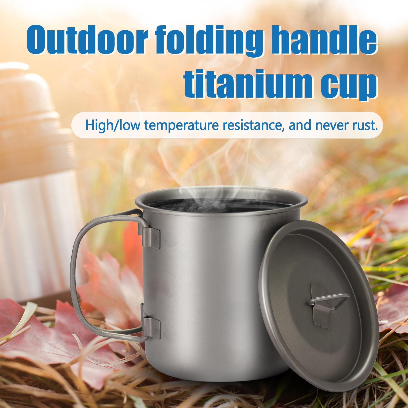 Cốc nước titan không gỉ chống ăn mòn, nhẹ và thiết thực phù hợp việc sử dụng trong nhà và ngoài trời