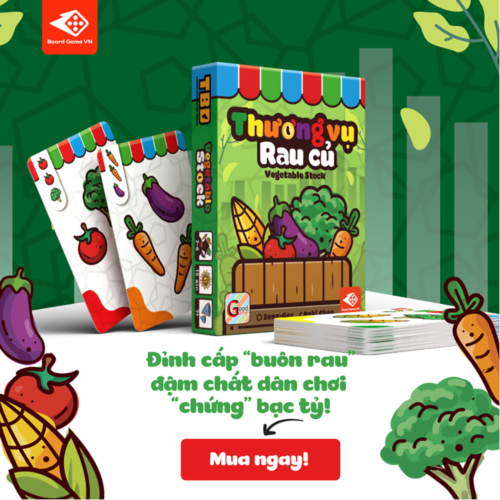 Trò chơi Board Game Thương Vụ Rau Củ siêu vui, chơi cực cuốn dành cho 2-6 người | Boardgame VN