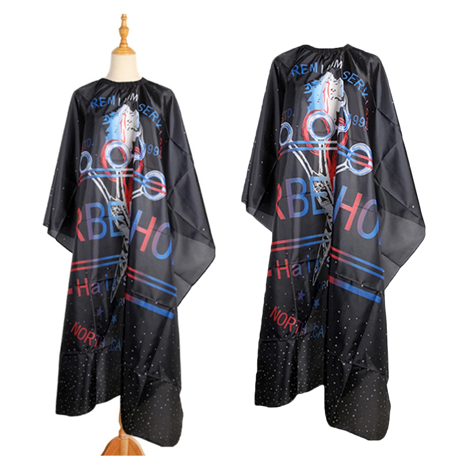 Hair Styling Cape Gown Hair Salon 55 '' x 63 '' Hair Cutting Cape Haircut Hair Beard Barber Gown Adjustable Elastic Collar