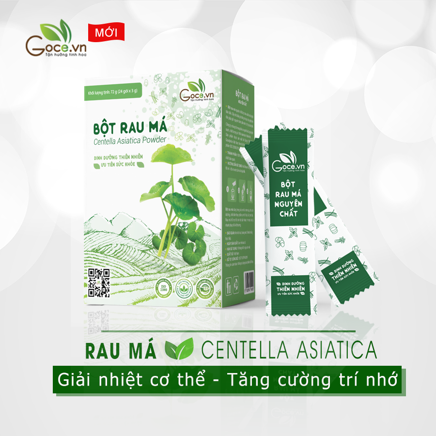 Bột rau má nguyên chất Goce - 72g (24 gói x 3g)