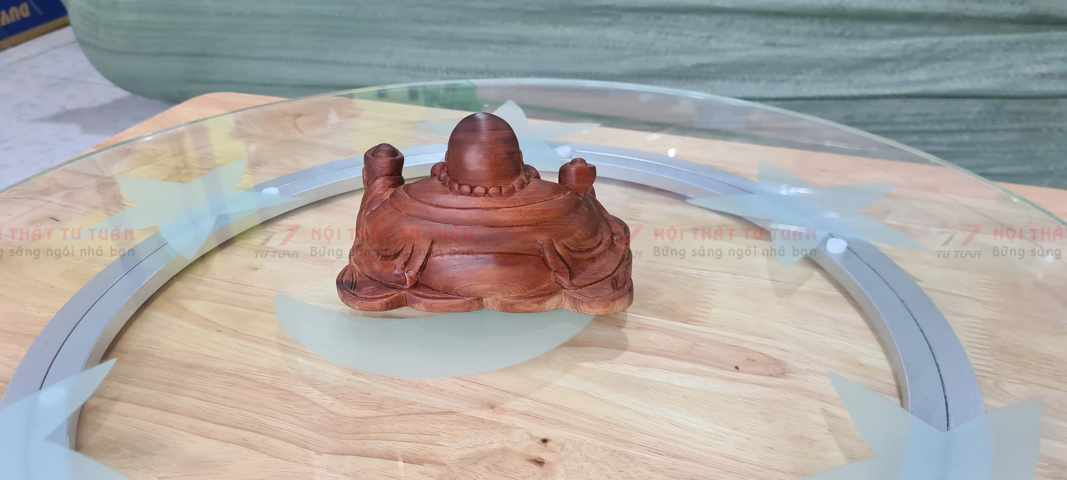 Tượng Di Lạc ngồi gỗ Bách Xanh | Di Lạc Gỗ
