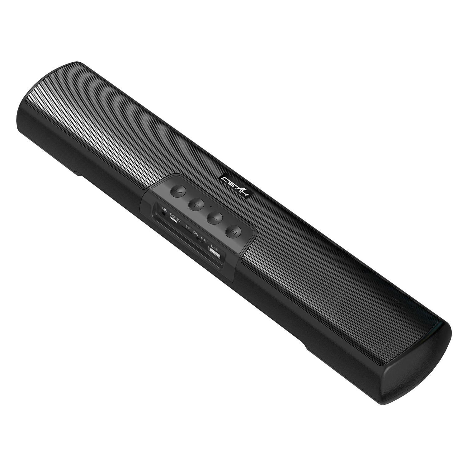 HXSJ Q3 Wireless Bluetooth 5.0 Speakers 20W Soundbar Home Theater 3D Stereo Sound Bar with Mic AUX IN USB TF Card Music
