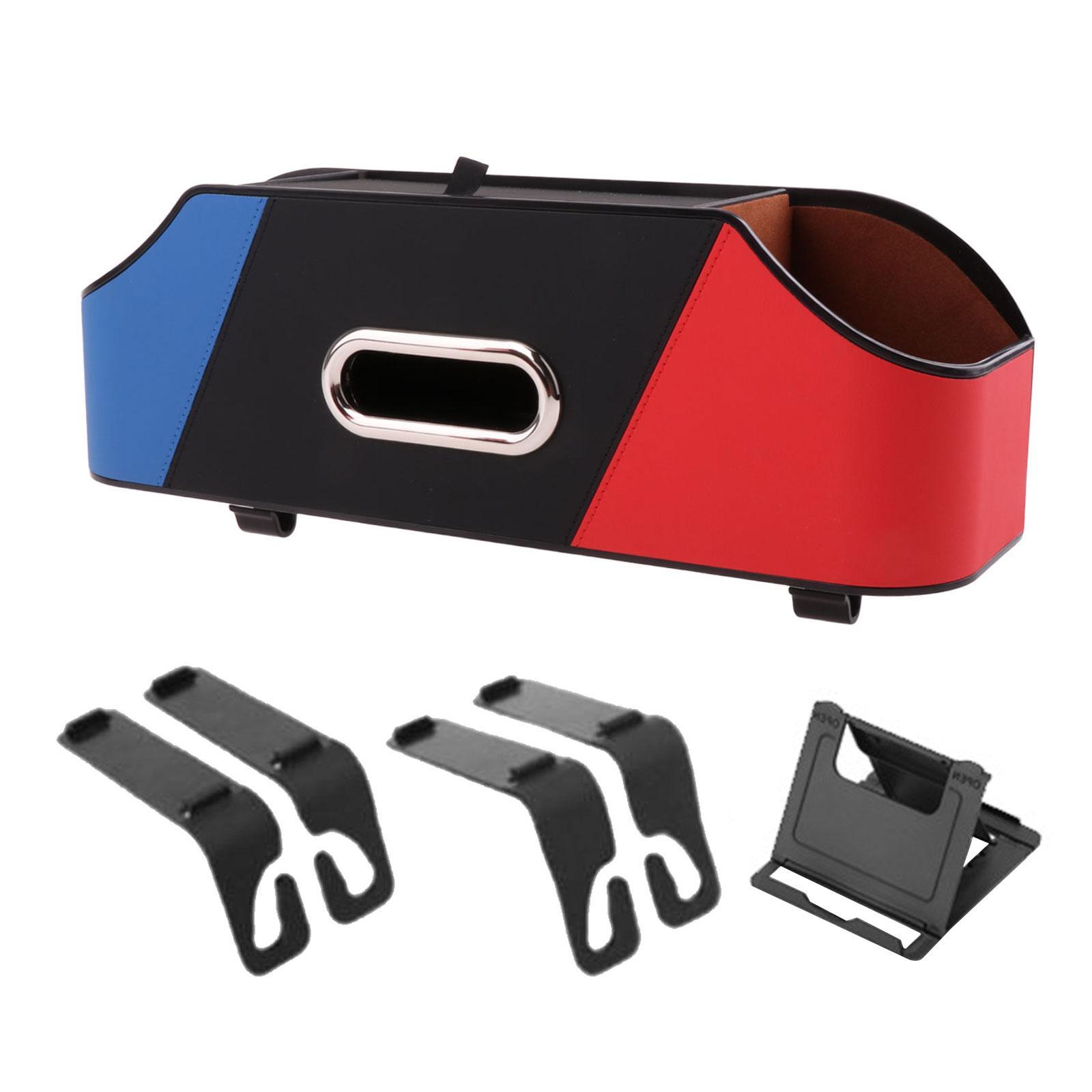 Car Seat Back Organizer Tissue Box Keep Tidy Travel Accessories 2 Cup Holder