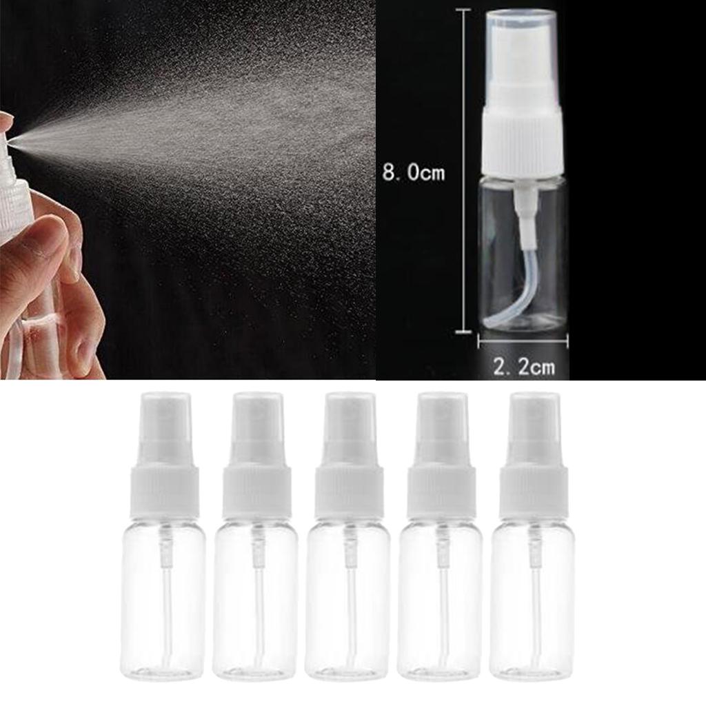 50 Plastic 10ml Spray Refillable Fine Mist Sprayer Bottles Container for Liquid