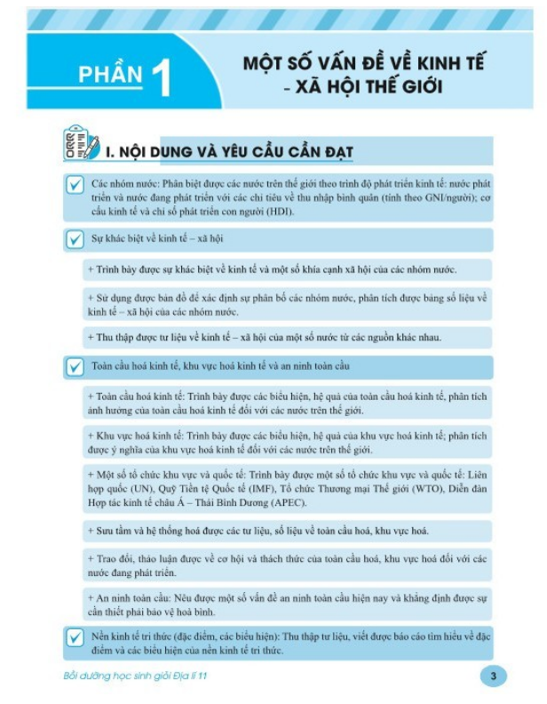 Sách - Bồi Dưỡng Học Sinh Giỏi Địa Lí 11 - Biên soạn theo chương trình GDPT mới