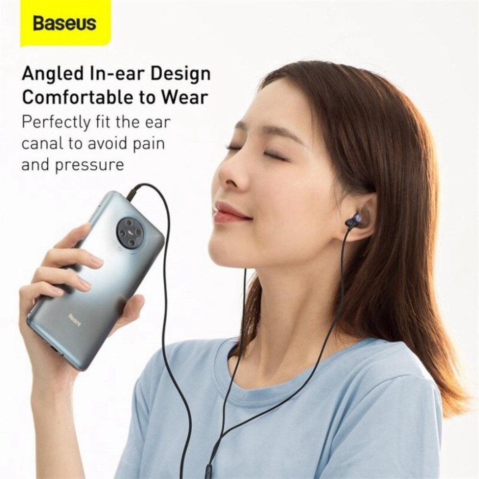 Tai nghe AUX 3.5mm Baseus Encok H19 Wired Earphone-Hàng Chính Hãng Baseus